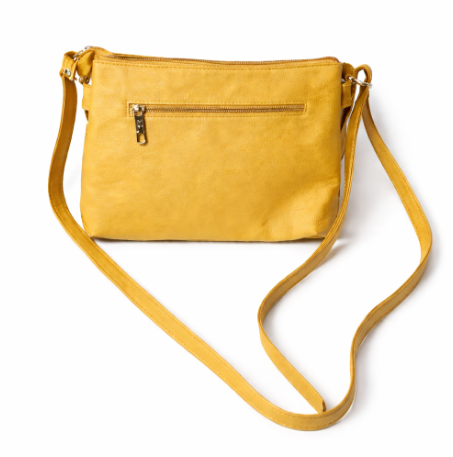 Multicolor Crossbody Synthetic Bag - Geometric Patchwork Shoulder Purse with Adjustable Strap